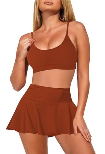 Pink Queen Tankini Swim Skirt Two-Piece