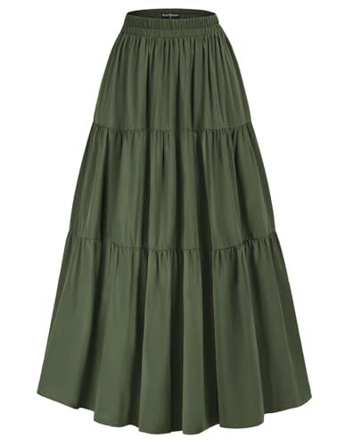 Scarlet Darkness Tiered Flowy Maxi Skirt