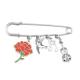 UJIMS Hadestown Inspired Red Flower Brooch