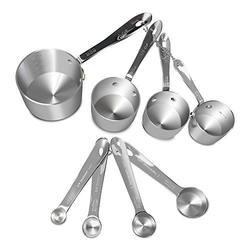 All-Clad Stainless-Steel Measuring Cup & Spoon Combo Set, 8-Piece