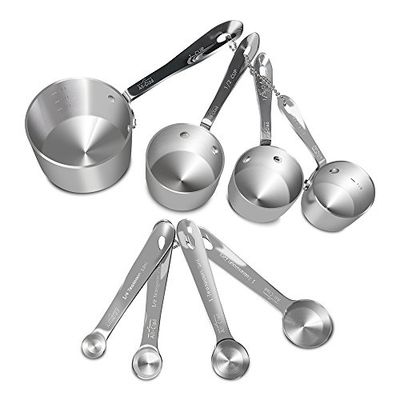All-Clad Stainless-Steel Measuring Cup & Spoon Combo Set, 8-Piece