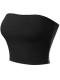 MixMatchy Strapless Bandeau Tube Top, Black