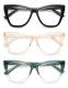 AMOMOMA Cat-Eye Oversized Reading Glasses, 3-Pack