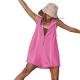 utcoco Sleeveless Zip-Up Romper with Pockets