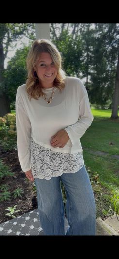 Aumora Long Sleeve Lace Top