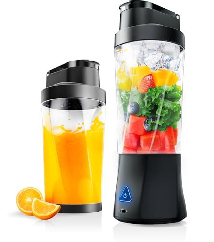 KPMARE Portable Cordless Blender, 24oz, Black
