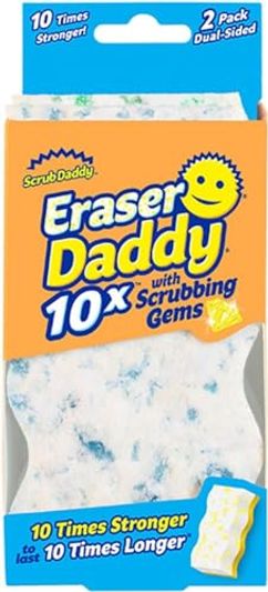Scrub Daddy Eraser Daddy 10x Magic Eraser Sponges, 2 Pack
