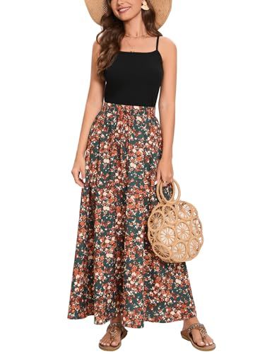 Bluetime Flowy Pleated High-Waisted Maxi Skirt