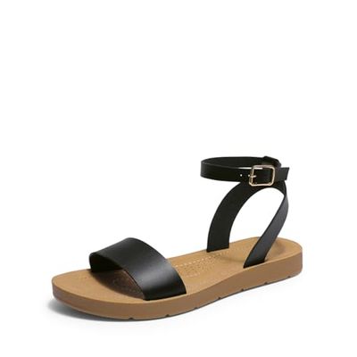 DREAM PAIRS One Band Ankle Strap Flat Sandals