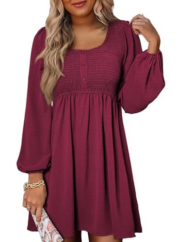 Dokotoo Women's Long Sleeve Mini Dress
