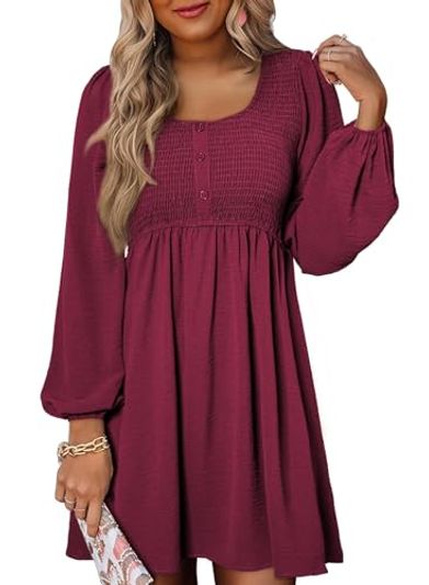 Dokotoo Women's Long Sleeve Mini Dress