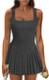 NIASHOT Women's Pleated Tennis Dress Built-in Shorts Pockets