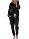 MAYSTEPPE 2-Piece Button-Down Sweatshirt & Sweatpants Set