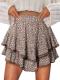 onlypuff Floral Ruffle Skort, Flowy Mini Skirt
