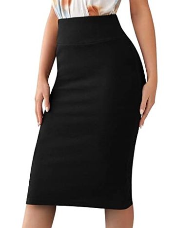 Sweet Hearts Stretch Pencil Midi Skirt