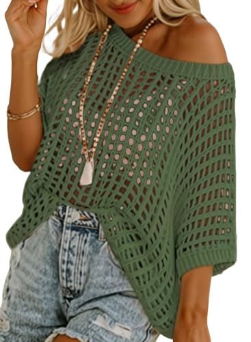 Dokotoo Crochet Off-Shoulder Knit Top