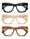 AMOMOMA Square Blue Light Reading Glasses (3-Pack)