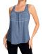SLIMBELLE Mesh Racerback Tank Top with Built-in Bra