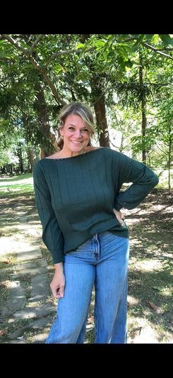 Aumora Off the Shoulder Ribbed Knit Sweater