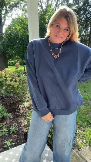 GKBK Women's Oversized Mock Neck Fleece Sweatshirt