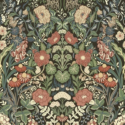 Vintique Floral Peel and Stick Wallpaper, Removable