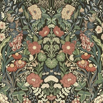 Vintique Floral Peel and Stick Wallpaper, Removable