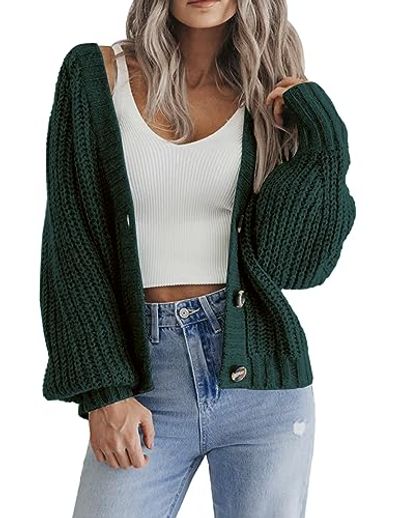 Zeagoo Chunky Knit Open Front Cardigan
