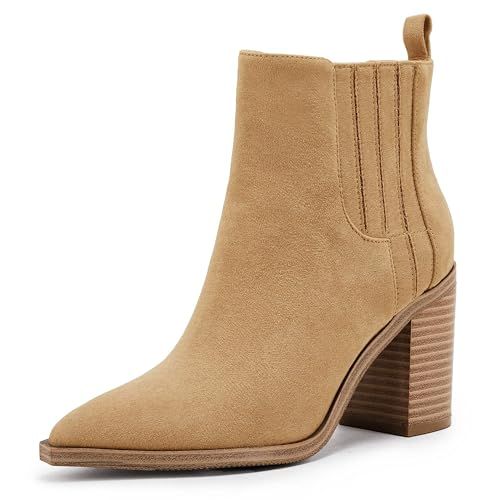 Coutgo Pointed-Toe Western Ankle Booties