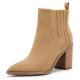 Coutgo Pointed-Toe Western Ankle Booties