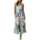 ROAONOCOMO Boho Graphic Cami Maxi Dress