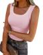 Chulianyouhuo Ribbed Scoop Neck Tank Top
