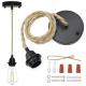 ASCMZOS Hemp Rope Pendant Light Kit