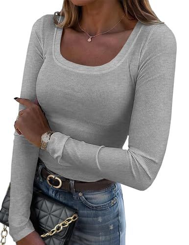 Zeagoo Long Sleeve Scoop Neck Tee