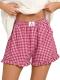 ANRABESS Gingham Boxer Shorts Women Ruffle Waist