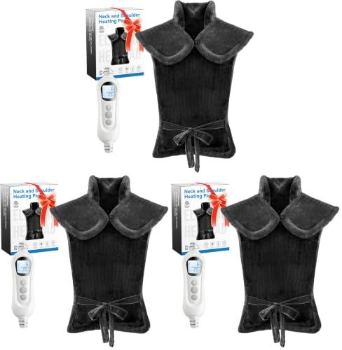WUGE Weighted Heating Pad for Neck, Shoulder and Back (Pack of 3)