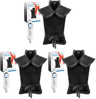 WUGE Weighted Heating Pad for Neck, Shoulder and Back (Pack of 3)