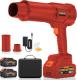 YUQUESEN Cordless Leaf Blower, 21V with 2 Batteries & Charger, Red