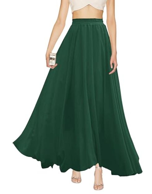 v28 Sheer Chiffon Maxi Skirt