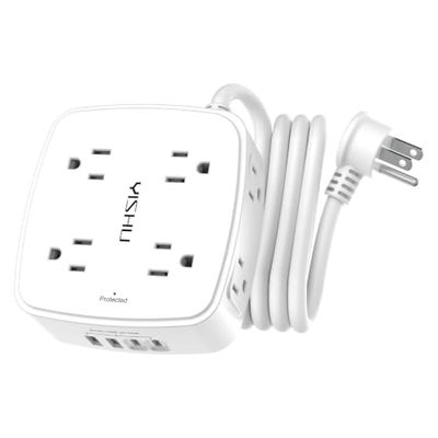 YISHU Surge Protector Power Strip with 8 Outlets and 4 USB Ports