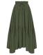 Scarlet Darkness Green A-Line High-Waist Maxi Skirt