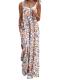 YESNO Boho Cotton Wide Leg Floral Jumpsuit