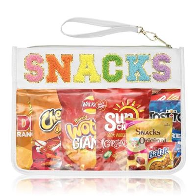 Siwara Clear Chenille Letter Zipper Pouch