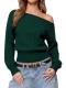 Aumora Off the Shoulder Ribbed Knit Sweater