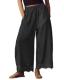 Bsubseach Lace Hem Wide Leg Cropped Pants