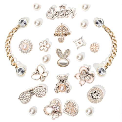 Arrebolli Gold Bling Shoe Charms Set
