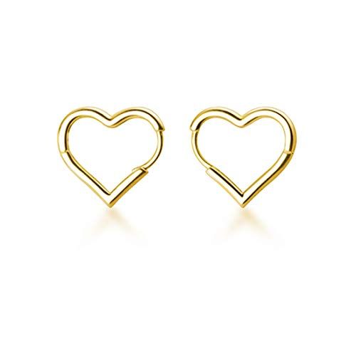 SLUYNZ Sterling Silver Heart Hoop Earrings