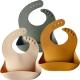 Moonkie Silicone Baby Bibs, Set of 3