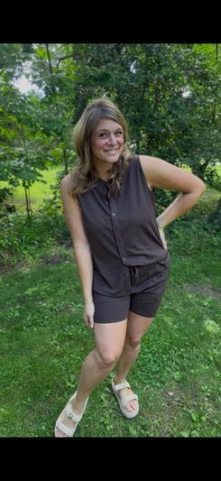 AUSELILY Waffle Knit Tank & Shorts Lounge Set