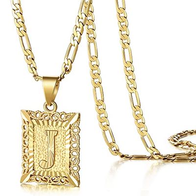 KissYan 14K Gold Initial Letter Pendant Necklace