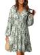 Dokotoo Boho Babydoll Dress, Army Green